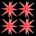 TONIFUL 4 Pcs Explosion Star Balloons Nude Pink Foil Balloon Party Decor | 22 by TONIFUL