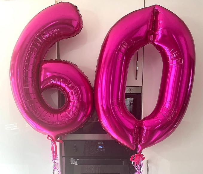40 Inch Hot Pink 40 Number Balloons Giant Jumbo Huge 40 Foil Mylar Helium - Image 5