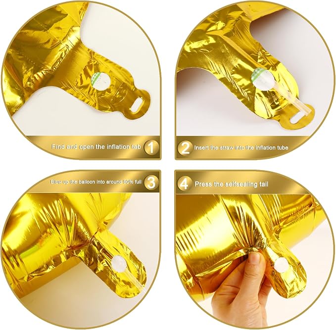 40 Inch Gold Mylar Foil Number 26 62 Birthday Balloon, 26 Boy Girl Party - Image 4