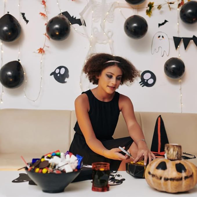 Black Balloons 110Pcs, 5 Inch Small Black Latex Party Balloons, Mini Thick - Image 6