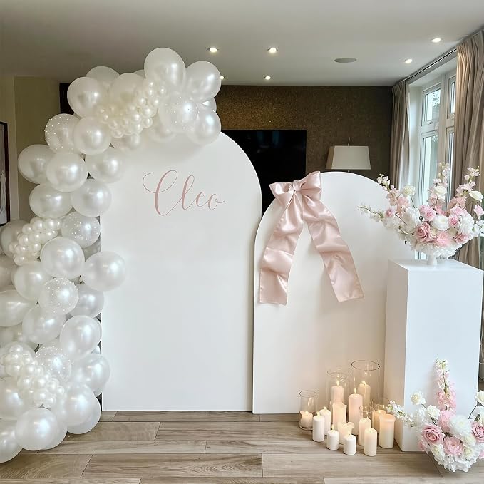 Pearl White Balloons Different Sizes 135Pcs 18 12 10 5 Inch White Latex Balloon - Image 5