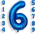 AULE 40 Inch 6 Blue Balloon Number Foil 0-9 Birthday Big Numbers | Birthday by AULE