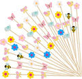 100 PCS Spring Floral Toothpicks by Unknown