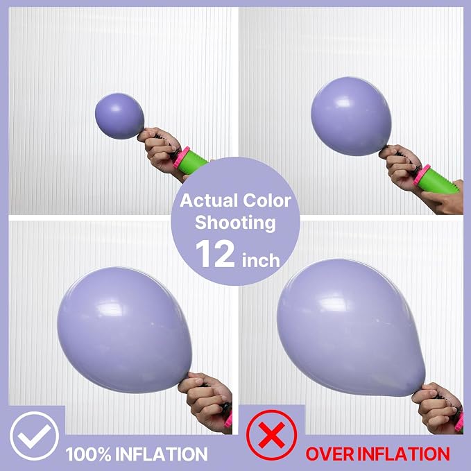 PartyWoo Dusty Purple Balloons 50pcs Lavender Lilac Boho Neutral Color | 12 - Image 4