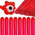 260 Red Long Balloons for Balloon Garland Thickening Skinny Latex Twisting by Kawkalsh