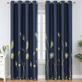 Navy Blue Blackout Curtains for Living Room 102 Inch Length 2 Panels Set by ESTELARTEXTILER