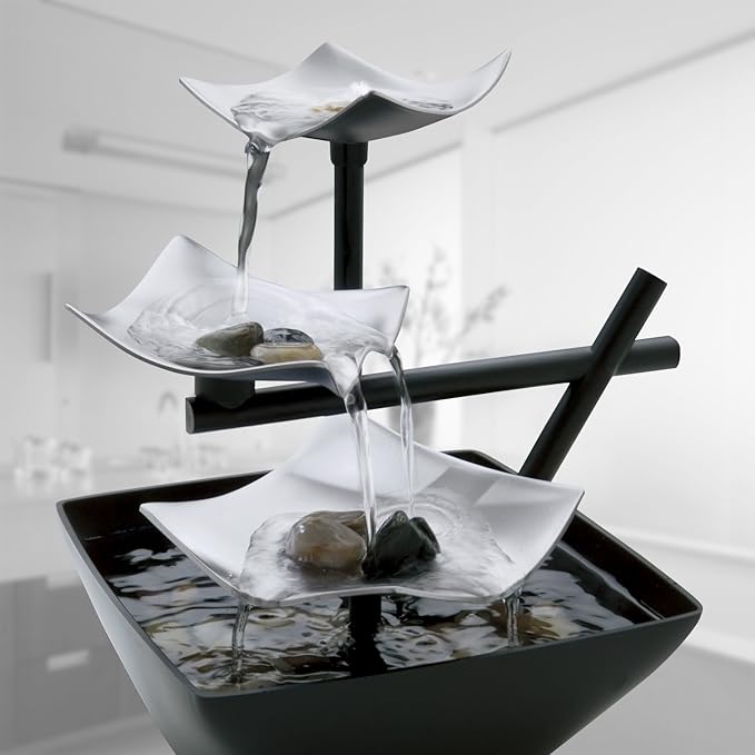 Homedics Tabletop Water Fountain, Home Décor Soothing Sound Machine | Automatic - Image 2