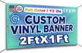 Custom Vinyl Banner | 2'X1' to 20'X10' | Personalized Signs by TFEN