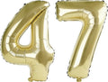 40 Inch Number 47 Balloons for 47th Birthday Party Decorations, 0-100 Champagne by FOBELEC