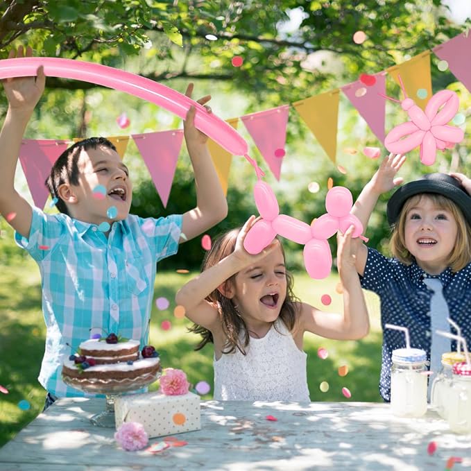 260 Long Balloons 100 Pack Pastel Pink Twisting Animal Balloons Thickening - Image 5