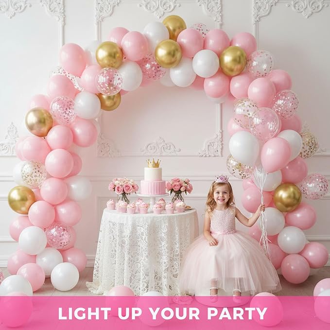 LovesTown 60PCS Balloon Garland Kit, 12inch Arch Kit Confetti Balloons Metallic - Image 3