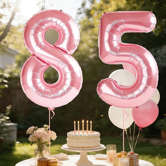 40 Inch Number 85 Balloons for 85th Birthday Party Decorations, 0-100 Jewelry - Image 3