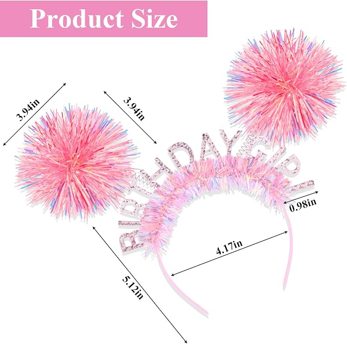 CIEHER Birthday Girl Headband Birthday Crown - Image 6