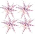 Light Pink Balloons Iridescent Gingham Checkered Explosion Star Balloons Girls by Enimapod