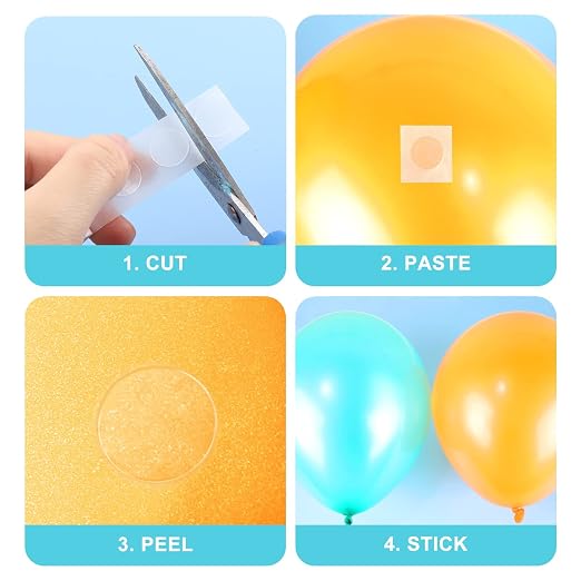 Glue Points, 700 12mm/0.47" 7 Rolls Poster Putty Adhesive Clear Balloons Dots - Image 3