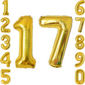 Gold Number 17 Balloon 40 Inch, Shiny Foil Decor by Unknown