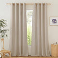 NICETOWN Rustic Linen 102 inch Long Curtains by NICETOWN