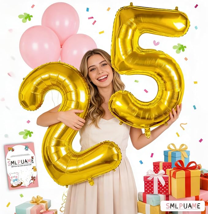 40 Inch Gold Number 5 Balloon, 5th Birthday Decoration Boys Girls | Large Self - Image 5