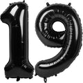 Black Number 19 Balloon 40 Inch by IWERP