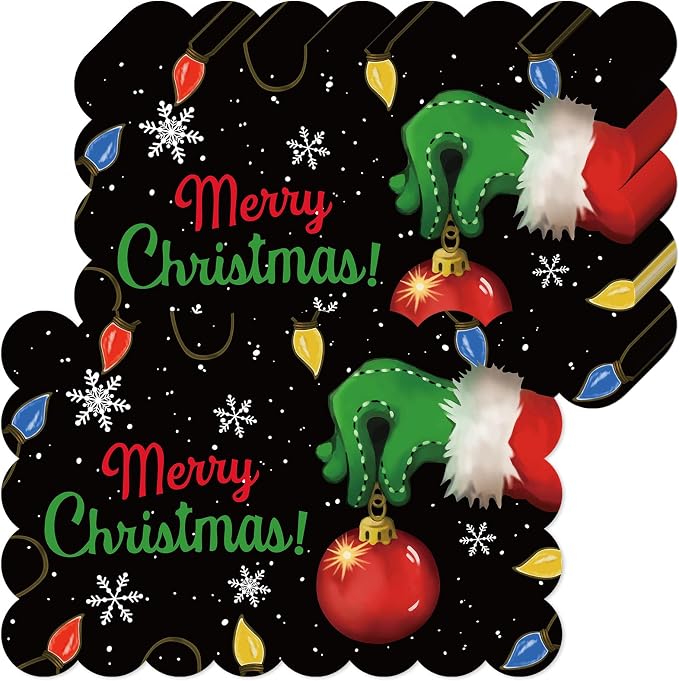 50PCS Merry Christmas Paper Placemats Disposable Xmas Winter Holiday Table Mats by Unknown