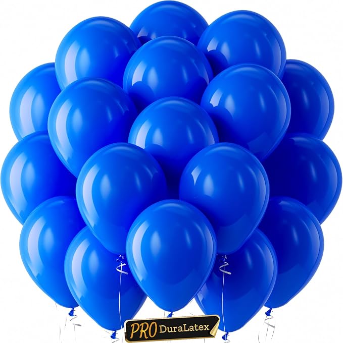 Pro Duralatex Royal Blue Extra-Thick Balloons 120 Pack 10 inch | Royal Blue by Bezente