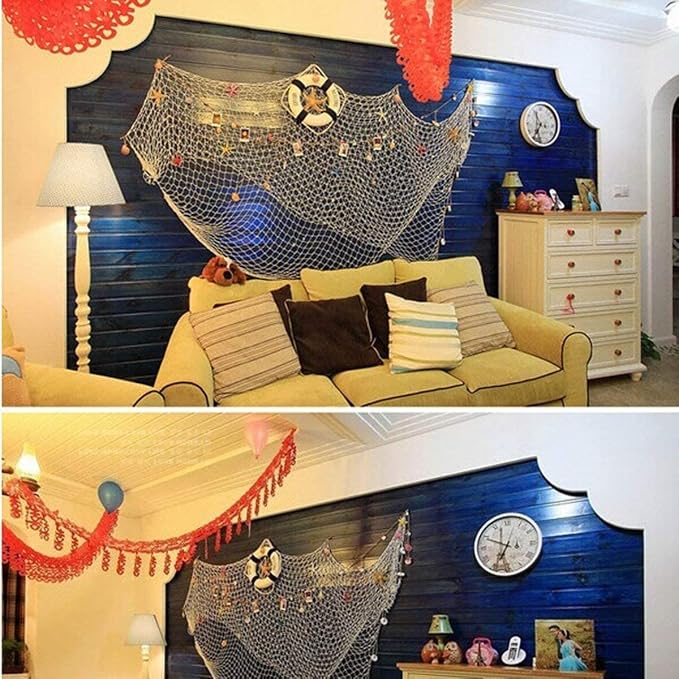 79 x 59 inch Nature Fish Net Wall Decoration - Image 7