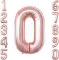 Rose Gold Number 0 Balloon 40 Inch, Glossy Foil by Unknown