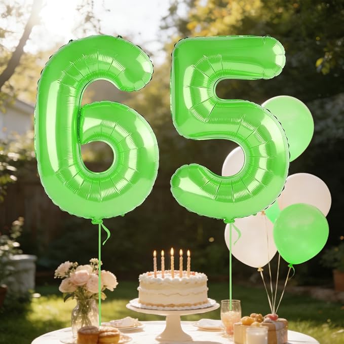 40 Inch Number 65 Balloons for 65th Birthday Party Decorations, 0-100 Fruit - Image 3