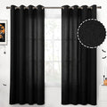 YoungsTex Black Linen Curtains 72 Inches Long by YoungsTex