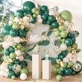 Dark Green and Gold Balloons Arch Kit by NUTTYBASH