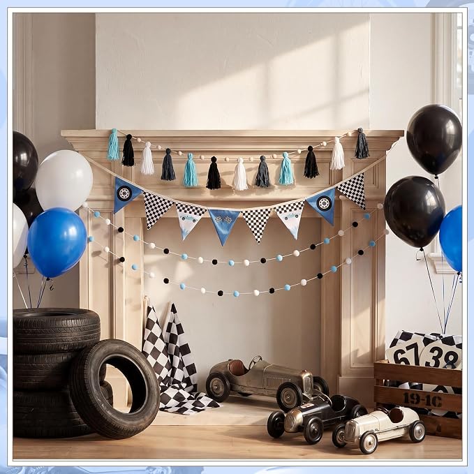 Hahafelt 4 Pcs Baby Shower Party Decoration Kit Pennant Bunting Banner Tassel - Image 4