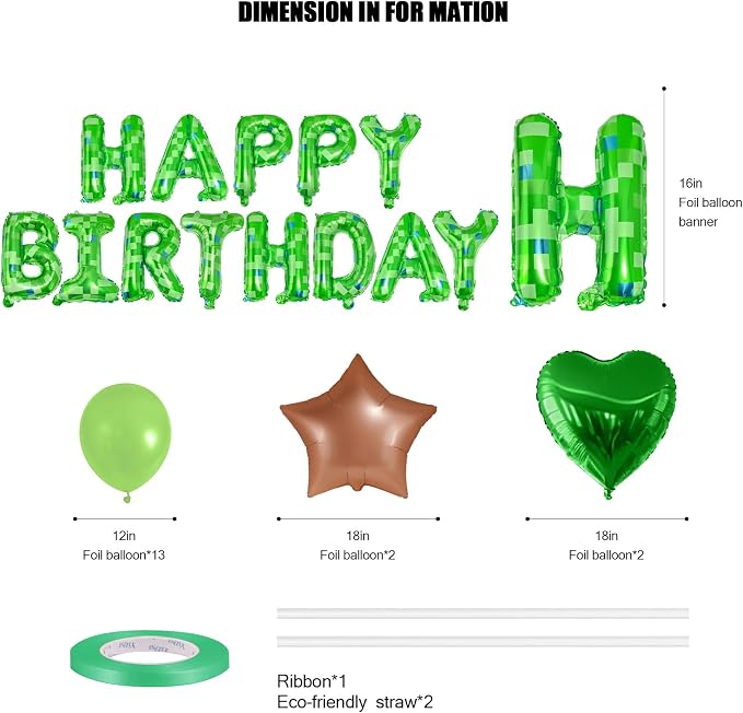 CANREVEL Happy Birthday Banner Decoration + 30pcs Star Balloons, - Image 2