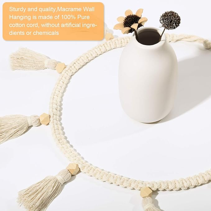 Tatuo 4 Pcs 37.4 Inch Boho Tassel Garland - Image 4