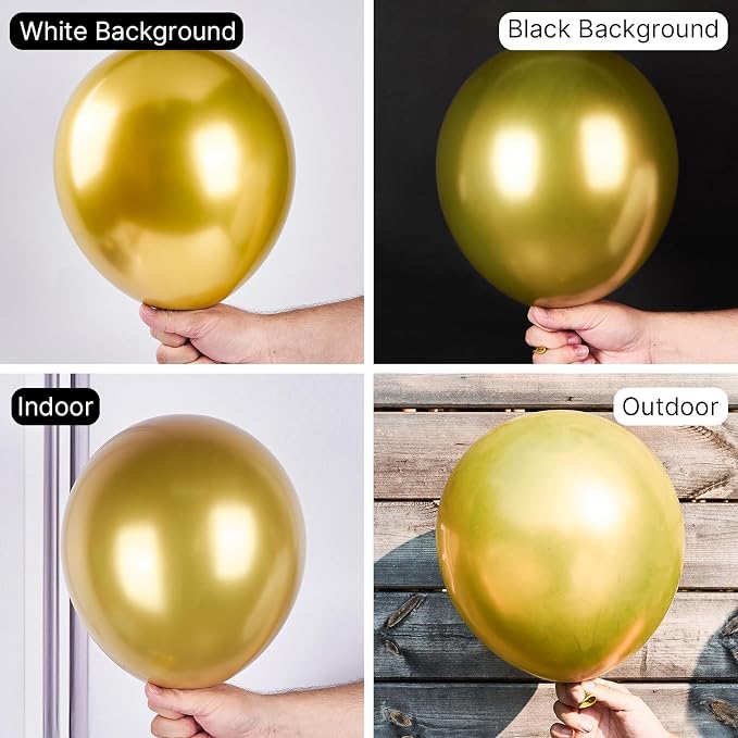 PartyWoo Gold Balloons 50pcs Gold Latex Helium Balloons 12 Inch | Birthday - Image 2