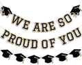 We Are So Proud Of You Banner Graduation Party Decorations Congrats Grad Cap by Unknown