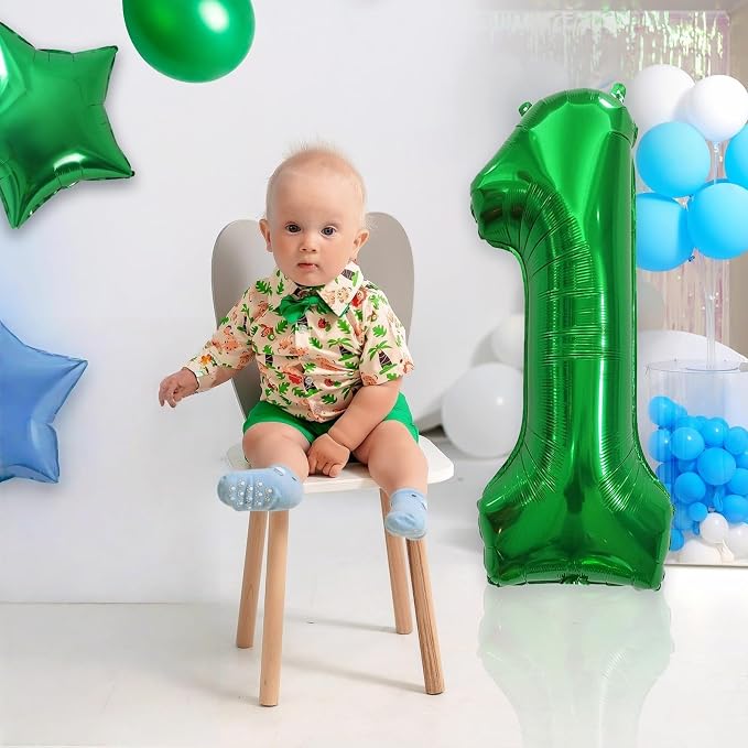 40 Inch Emerald Green 1 Balloon Number, 0-9 Set Large Number Foil Helium - Image 7