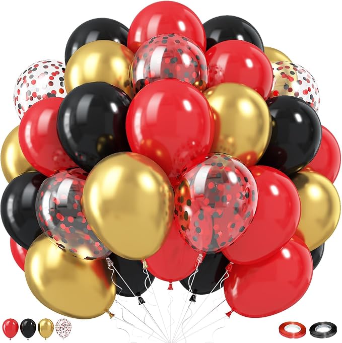 Red Gold Black Balloons by KEPMOV