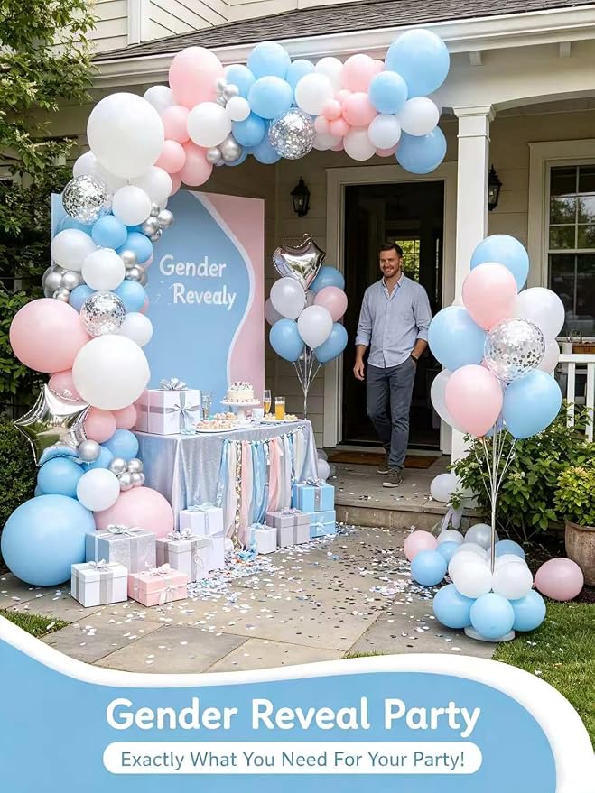 Light Blue Balloons 125 Pcs Different Sizes 18 12 10 5 Inch Pastel Baby Sky - Image 3