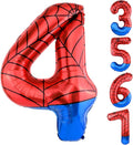 40 Inch Vibrant Spider-Themed Number Foil Balloons by AXBMM