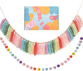 2pcs Longer Boho Tassel Garland, Pom Pom Tassel, Felt Ball Garland, Colorful by Unknown
