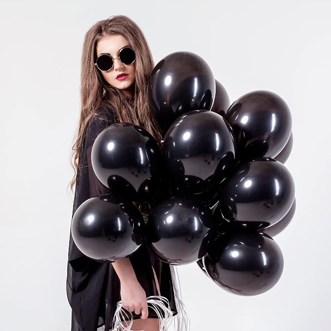 RUBFAC Black Balloons Different Sizes 105pcs 5/10/12/18 Inches - Image 4