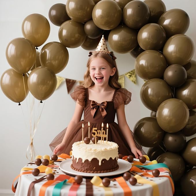 200pcs Brown Balloons 5 Inch, Small Mini Latex Balloons - Image 6