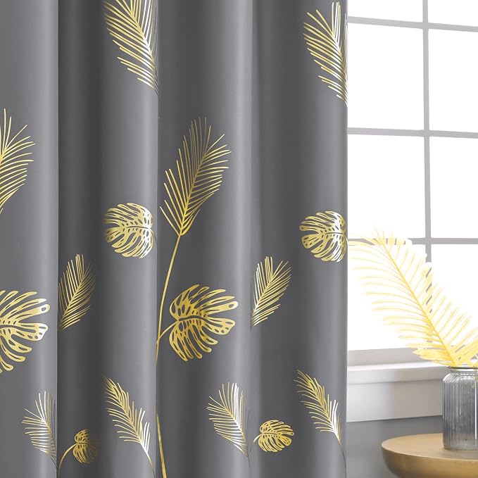 Grey Blackout Curtain for Sliding Door 100W x 84L Inch, Wide Patio Door Curtain - Image 3