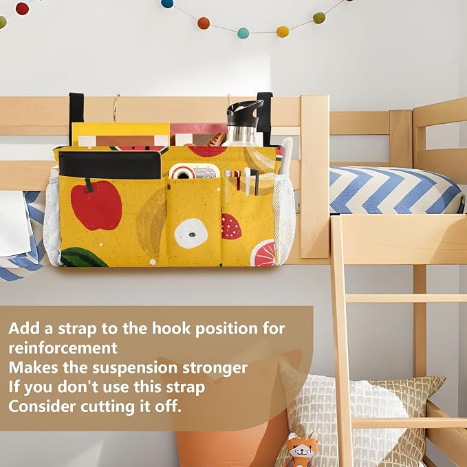 Bedside Caddy Metal Frame Hanging Organizer Bunk Bed Dorm Accessories Hook And - Image 6
