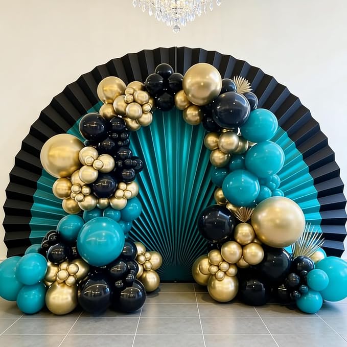 110pcs Black and Gold Balloons, 18/12/10/5 Inch Metallic Balloons | Balloons - Image 5