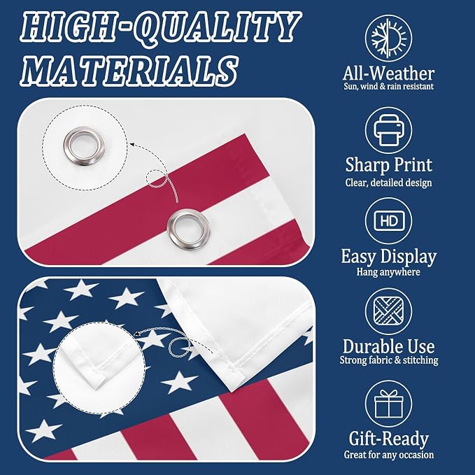 Custom American Flag 3x5 Ft Outdoor, Personalize Print Your Own Text/Photo/Logo - Image 4