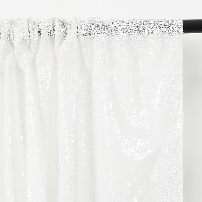 Eternal Beauty White 3mm Sequin Backdrop 6x8 Ft - Image 8