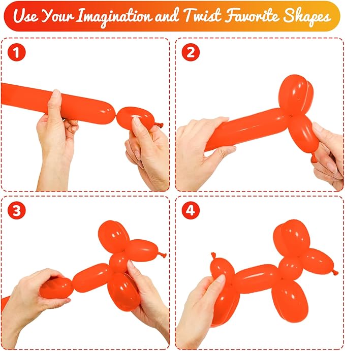 100Pcs Color 260 Balloons, Long Balloon - Image 4