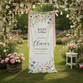 Floral Baby Shower Welcome Sign, Personalized Banner, Custom Backdrop Decor by Custom