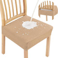 Smiry Waterproof Seat Covers for Dining Room Chairs, No Rear Covers | Stretch by Smiry